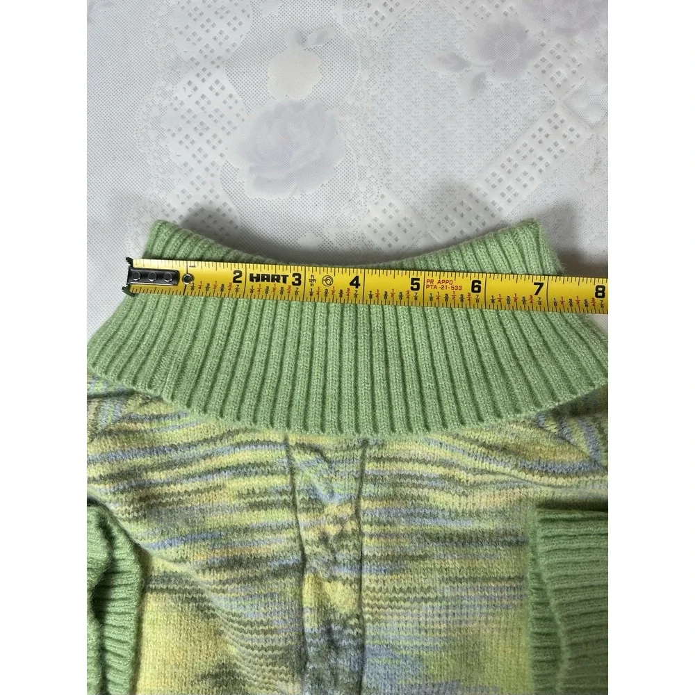 On The Roll 3XL (47-69Lb) Viscose Dog Sweater Pullover Green Yellow